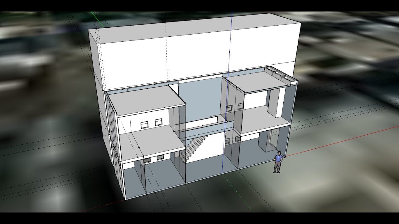 Azuma House, Tadao Ando SKETCHUP