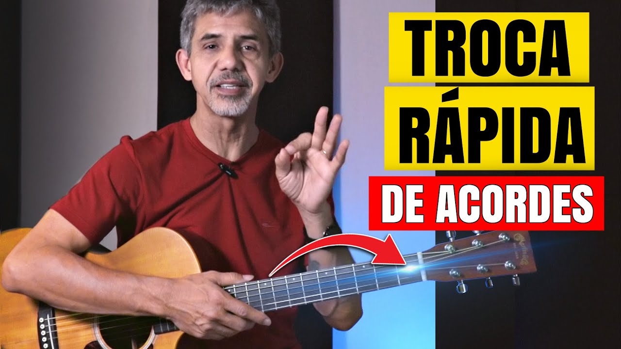 TRUQUE SIMPLES para TROCA RÁPIDA de acordes - Prof. Sidimar Antunes🎸