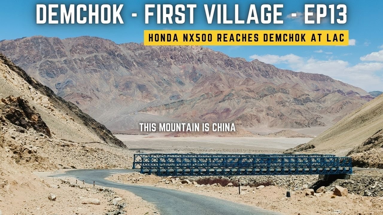 Dont Stop at Umling La, Go towards Demchok - Ep13 - Honda NX500 Reaches the First Village at Demchok