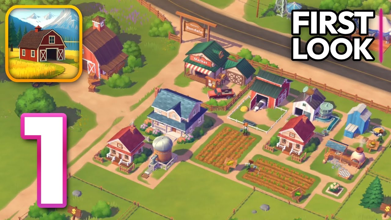 Big Farm Homestead - Walkthrough Gameplay Part 1 - Tutorial (iOS, Android)
