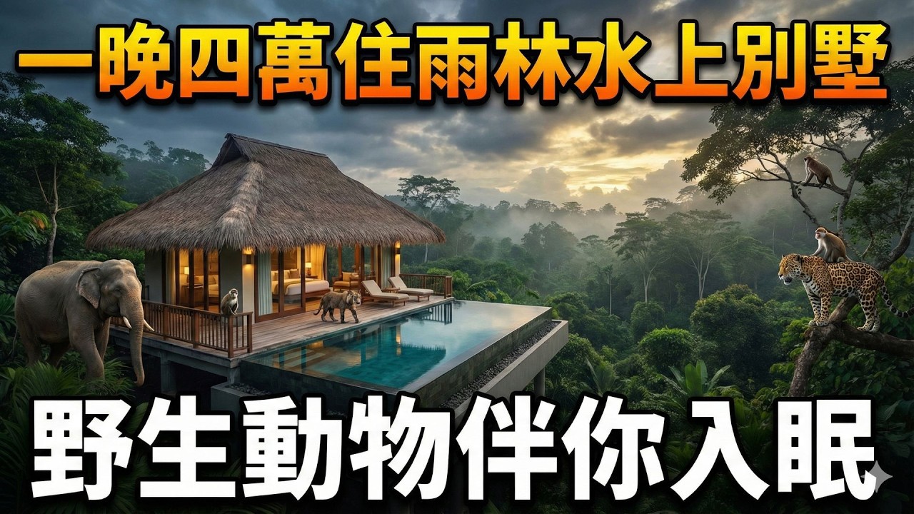 一晚四萬！雨林水上別墅  睡在野生動物旁的奢華體驗 奢華住宿＋原始雨林，極致體驗曝光│【消失的國界】│三立新聞台