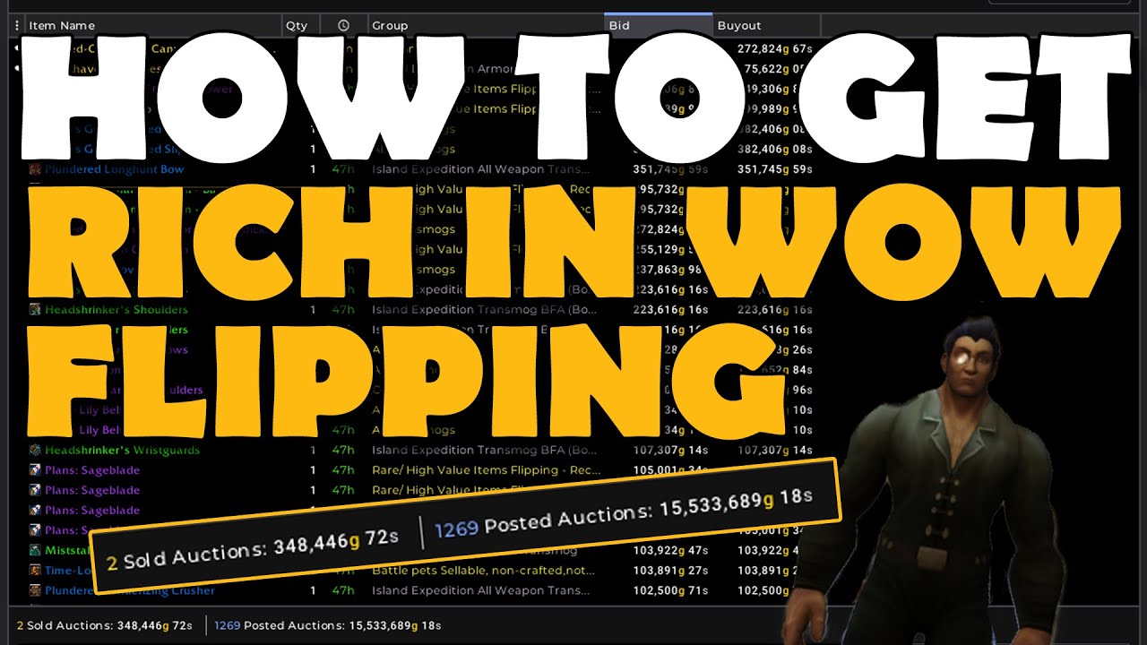 How To Get Rich In WoW Flipping Items For GOLD! World of Warcraft