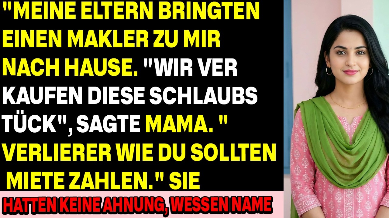 Meine Eltern brachten einen Makler, um mein Haus zu verkaufen – sie nannten mich einen Verlierer