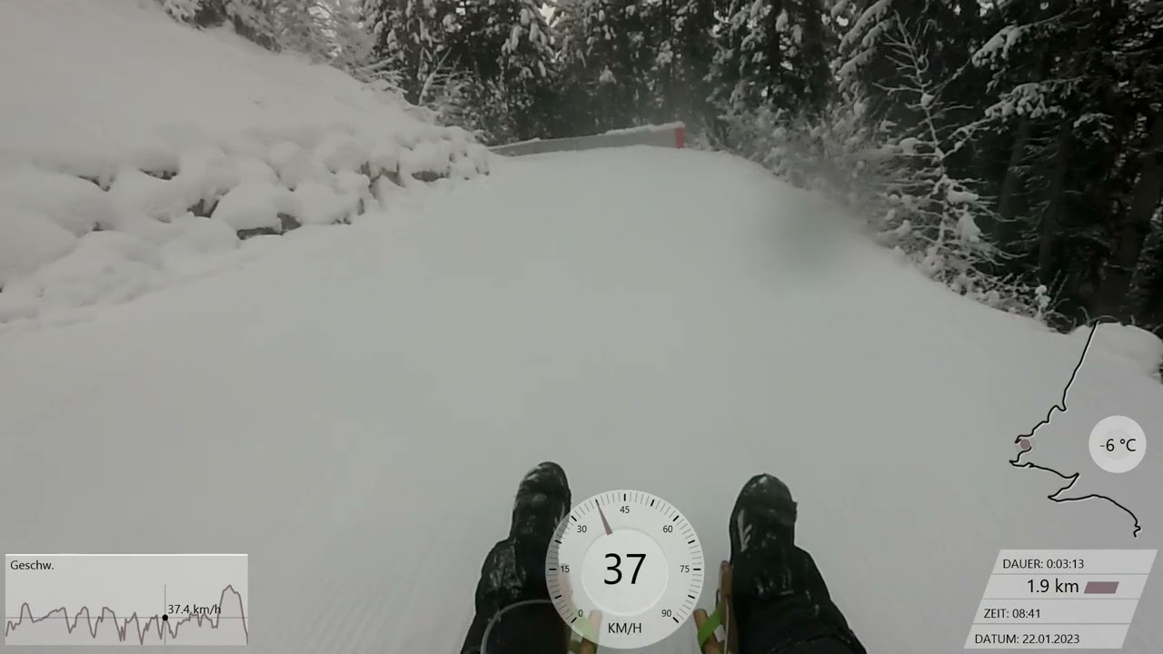 Rodeln am Astberg in Going / Elmau 22.01.2023