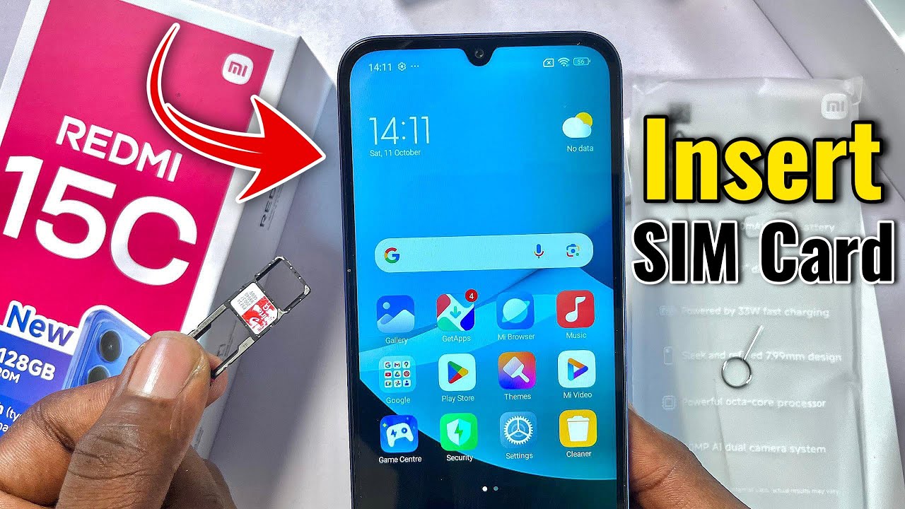 Redmi 15C: How to Insert SIM Card! 