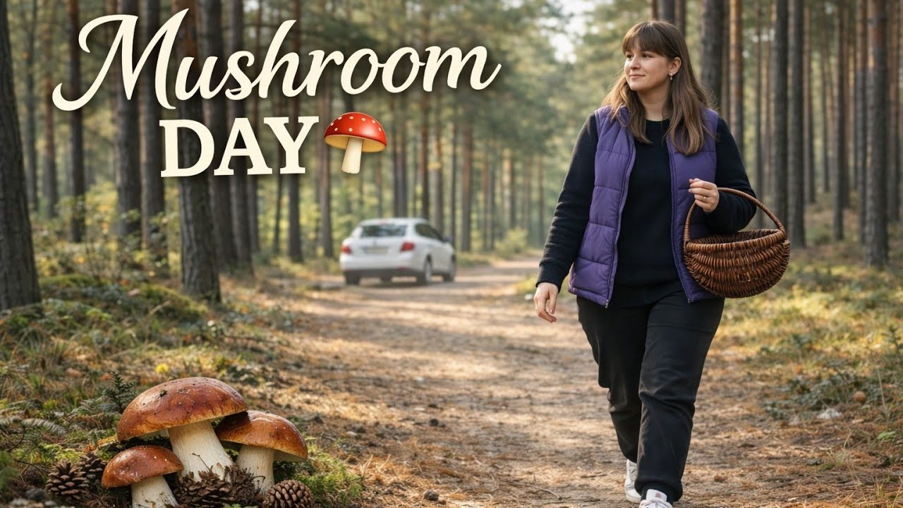 A Slow Forest Day 🍄 | Mushroom Picking & Peaceful Nature Moments