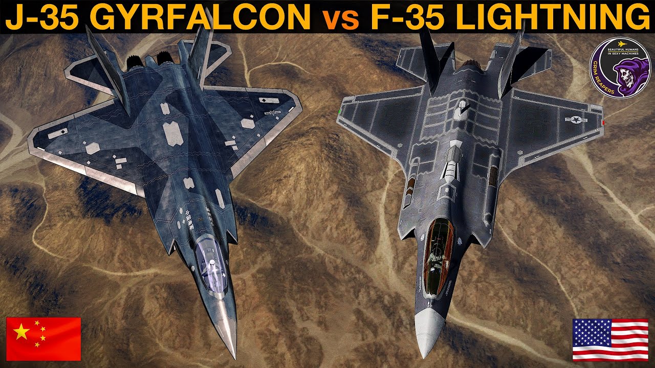 J-35 Gyrfalcon против F-35A Lightning II: воздушный бой и бои на БВР 5-го поколения | DCS