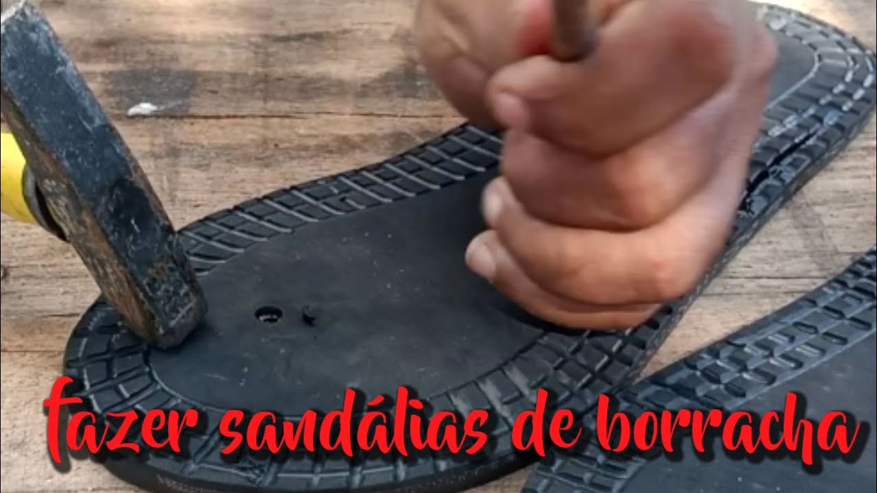 como fazer sandálias com transportador de borracha usado