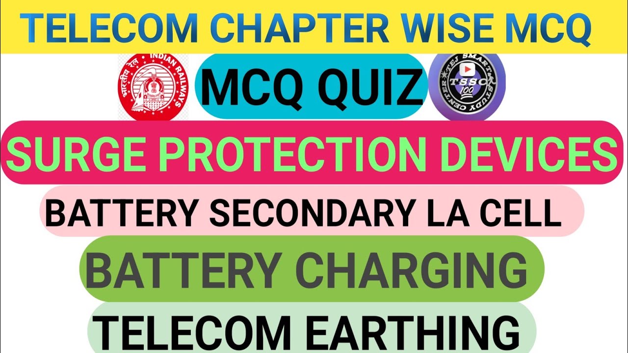 TELECOM CHAPTER WISE MCQ#BATTERY, CHARGER, SPD, EARTHING RELATED IMPORTANT QUESTION FOR JE TELE CBT 