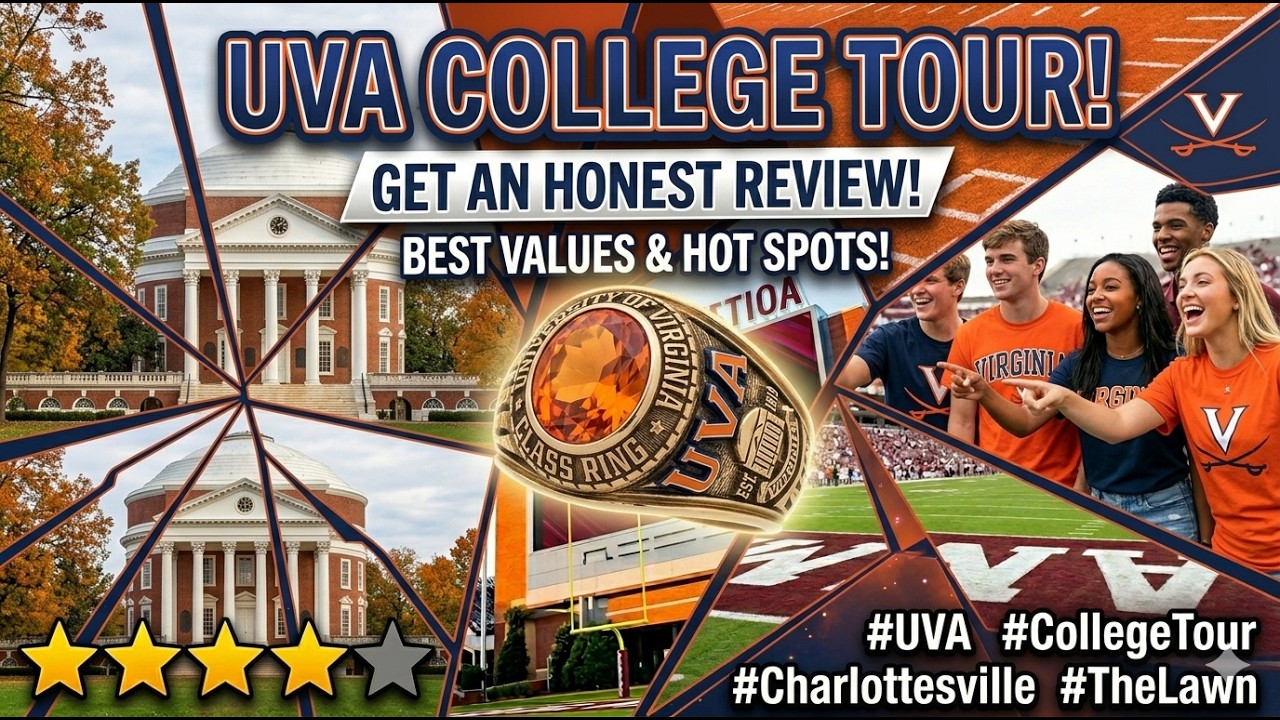 University of Virginia. Quick tour of UVA in Charlottesville.