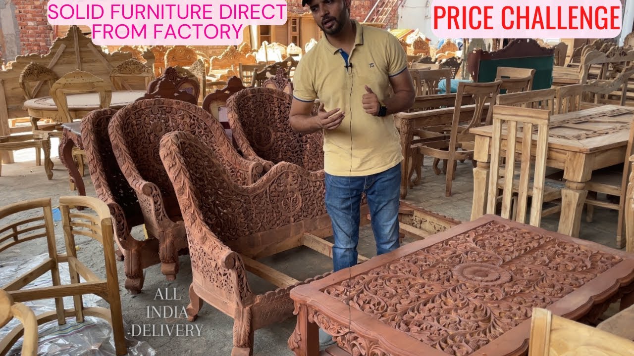 Teakwood and Sheesham Wood Carving Furniture Direct From Factory at Half Price In Furniture Market