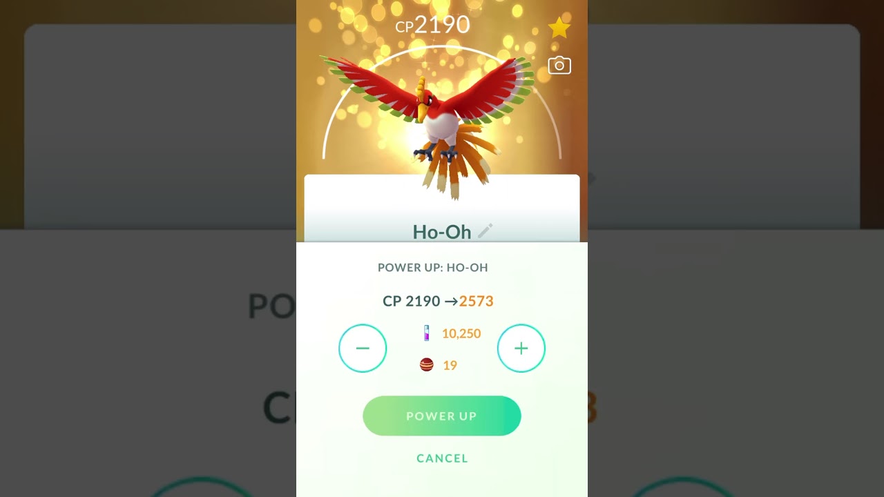Ho-Oh Mini Power up! Pok&eacute;mon Go!