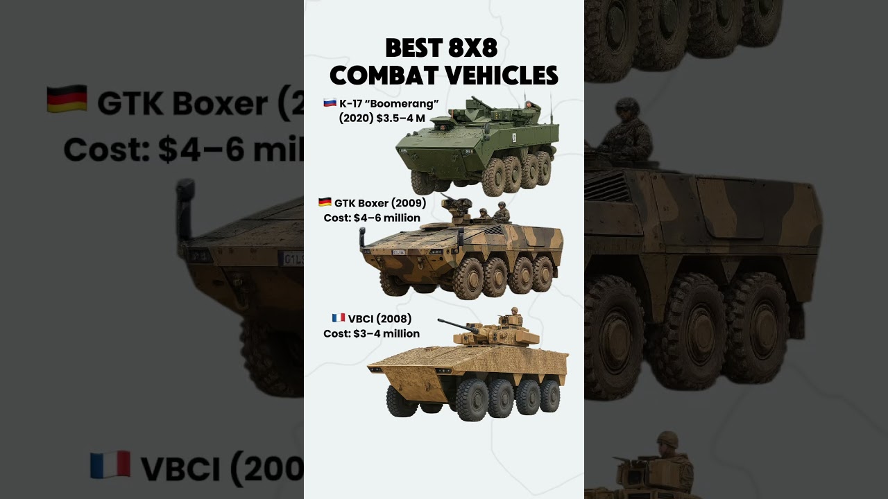 Top 3 Modern 8x8 Armored Vehicles Compared! 🔥