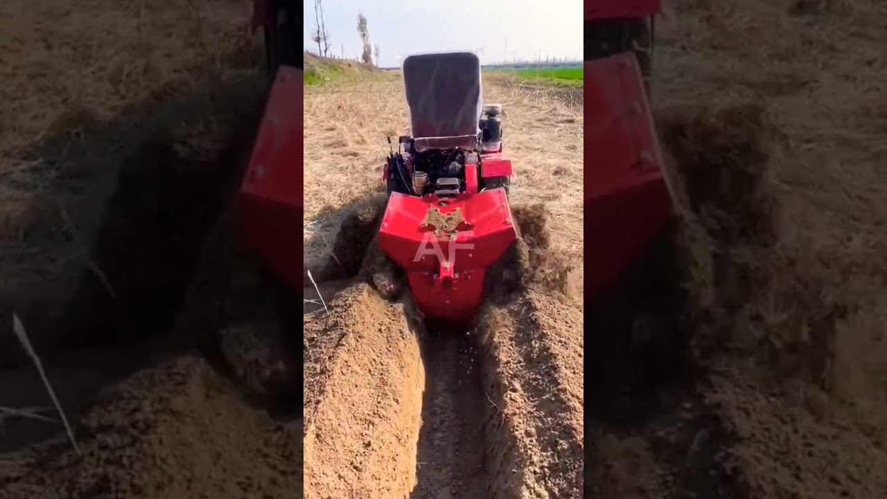 Mini Self Trenching Machine #shorts #Trencher #Trenching #MiniTrencher #TrencherMachine#TrenchDigger