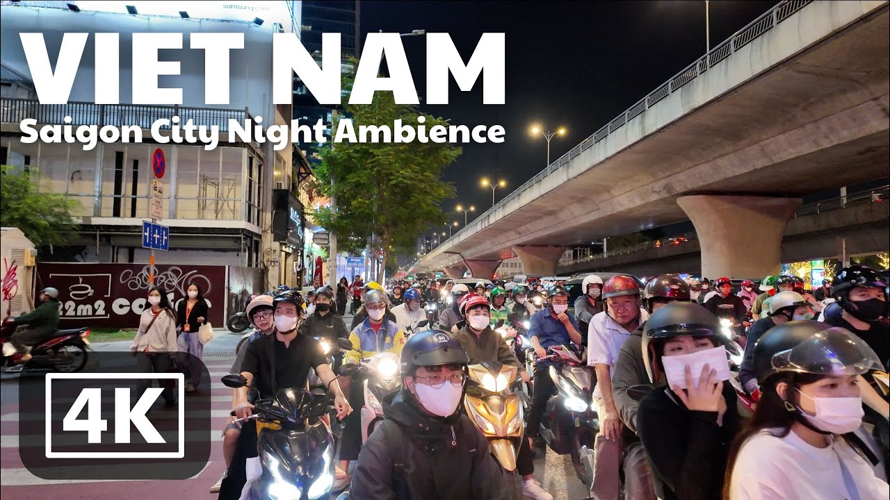 Relaxing Night Walk in Saigon – District 1 Massage Streets – Vietnam (4K)