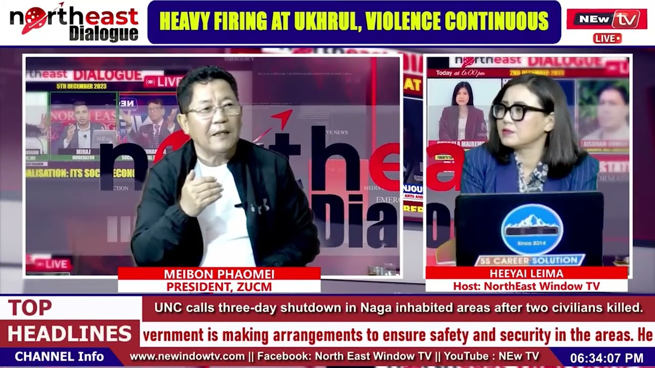 MEIBON PHAOMEI PRESIDENT, ZUCM : HEAVY FIRING AT UKHRUL, VIOLENCE CONTINOUS ||ON NORTHEAST DIALOGUE