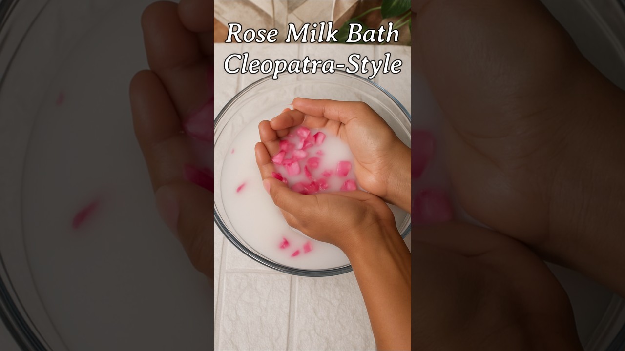 Rose Milk Bath Soak: Cleopatra Style #shorts