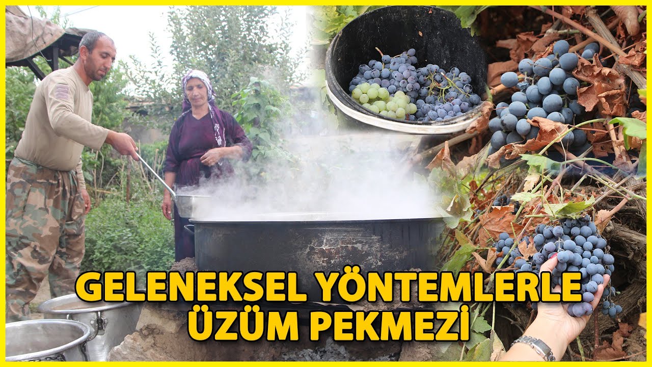 11 Çeşit Üzümün Yetiştiği Uludere'de, Geleneksel Yöntemlerle Pekmez Mesaisi