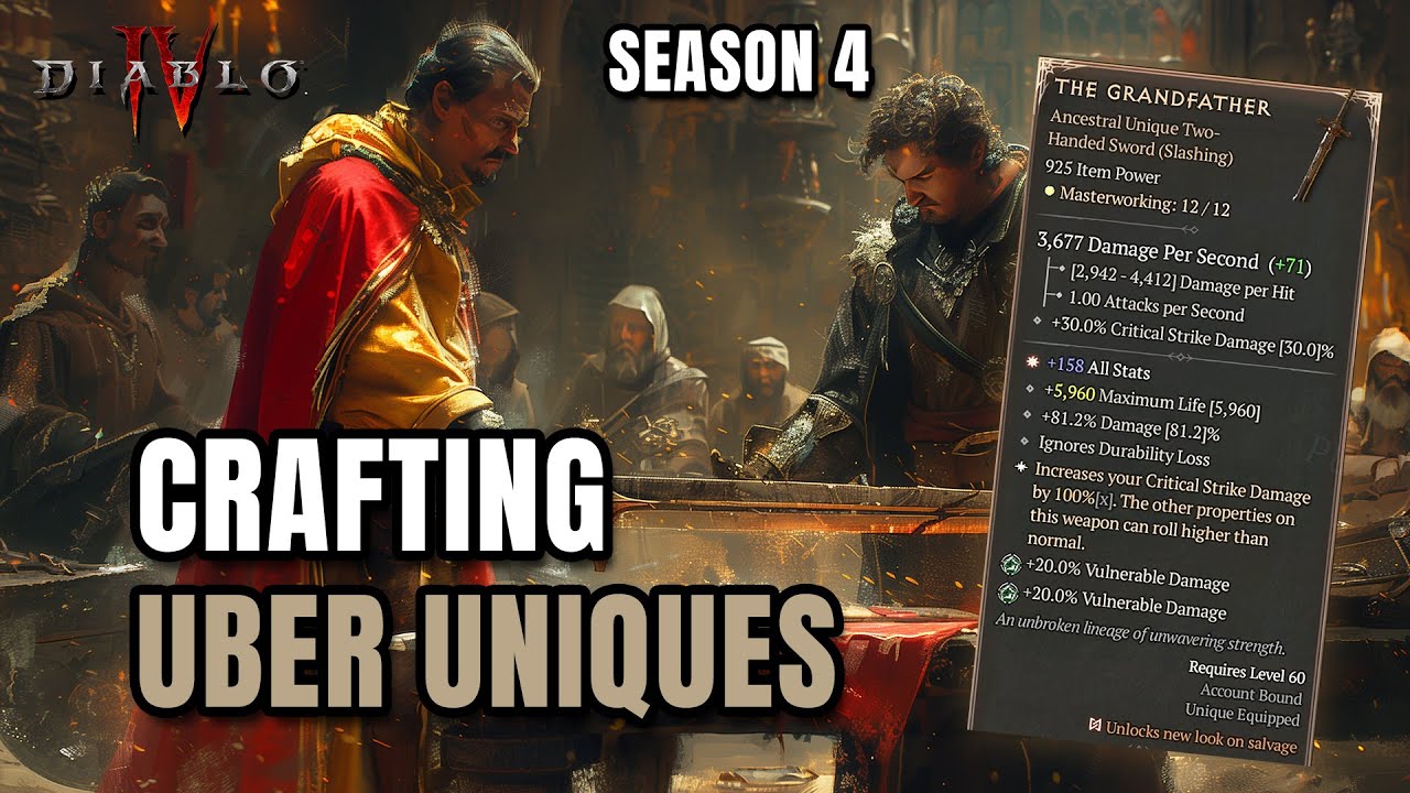 ARE UBER UNIQUES STILL WORTH? CRAFTING in Season 4 Diablo 4