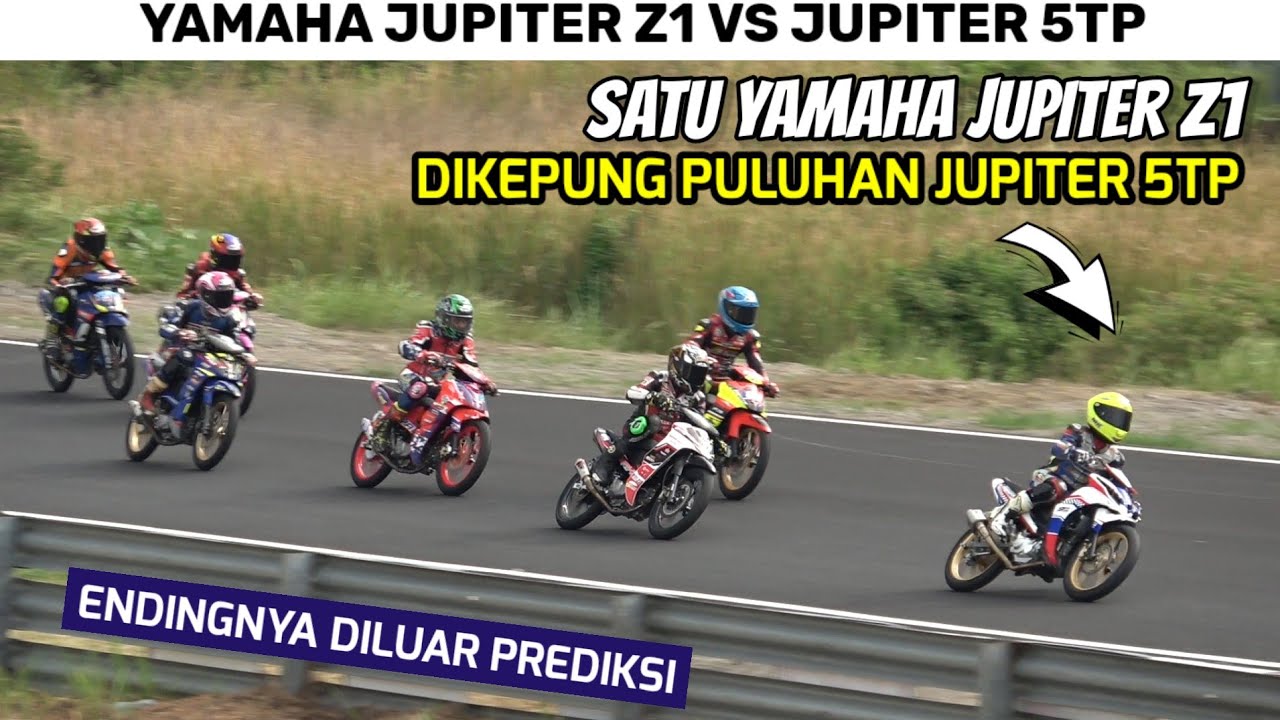 Diluar Dugaan Yamaha Jupiter Z1 Dikepung Puluhan Jupe 5TP Road Race