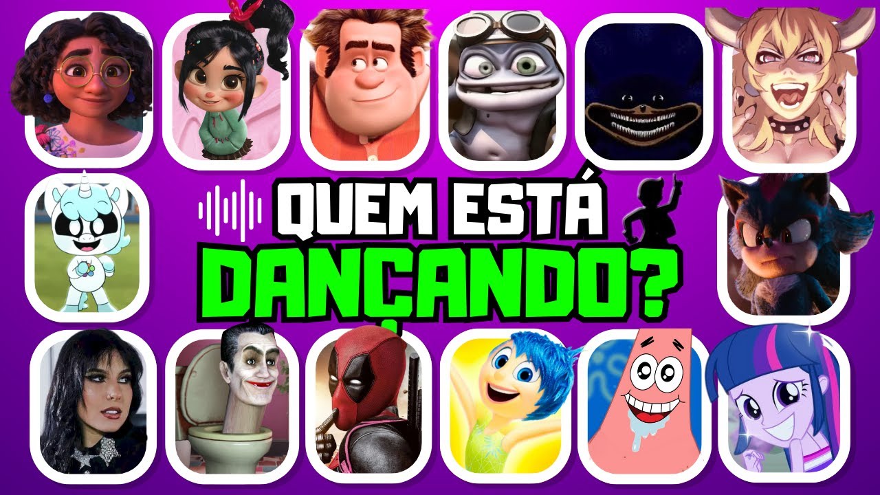 🔊 QUEM ESTÁ DANÇANDO? 💃🎵 | Alegria, Ana Castela, Deadpool, Skibidi Toilet, Shadow, Shin Sonic #quiz