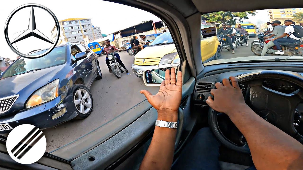 1994 MERCEDES-BENZ C180 W202 POV DRIVE IN AFRICAN CITY🇨🇩