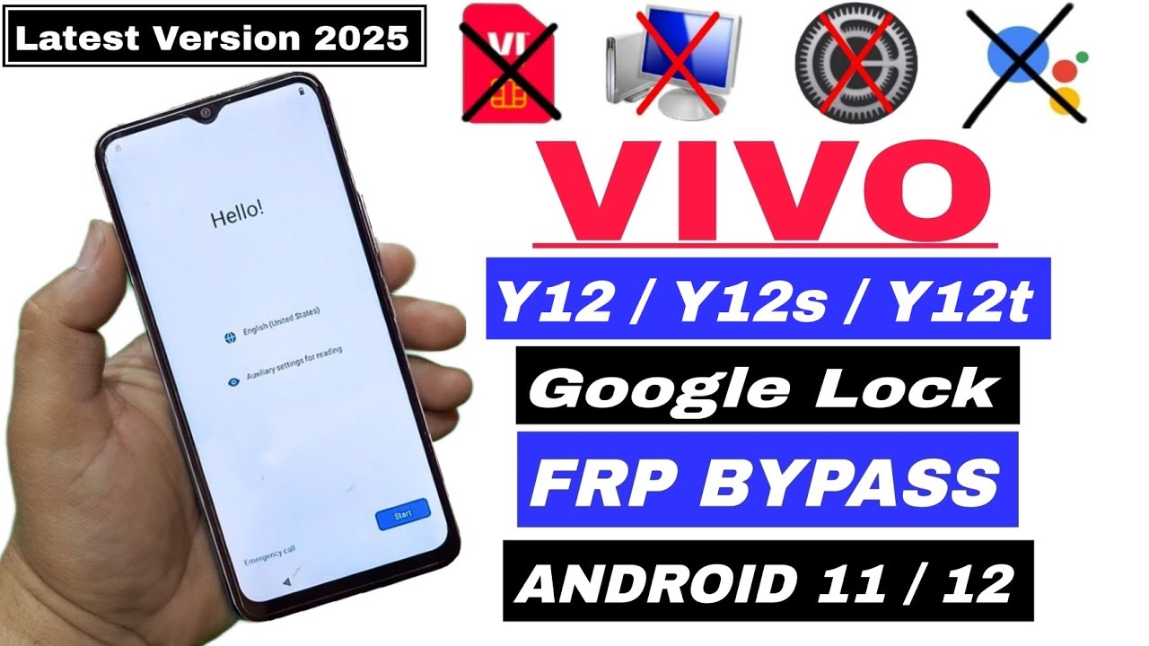 VIVO Y12s FRP Bypass New Security 2025 | VIVO Y12s V2026 Google Account Remove | FRP Y12s Android 11