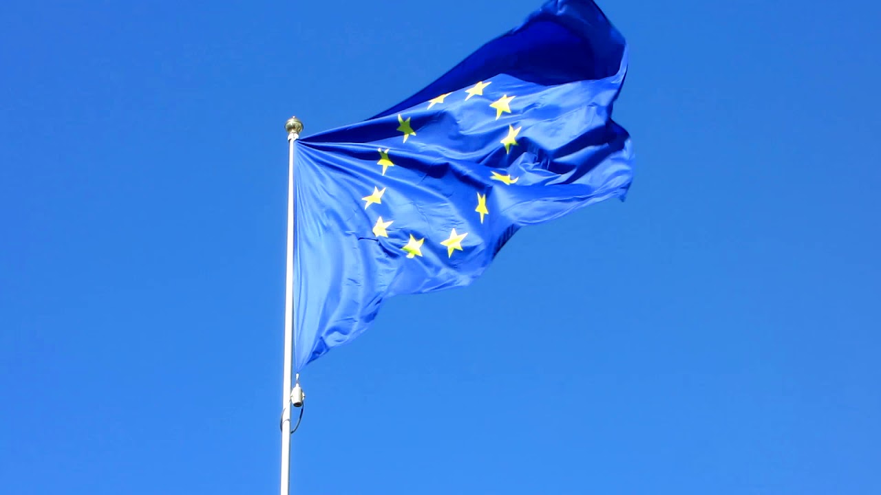 flag of the European Union waving on the wind