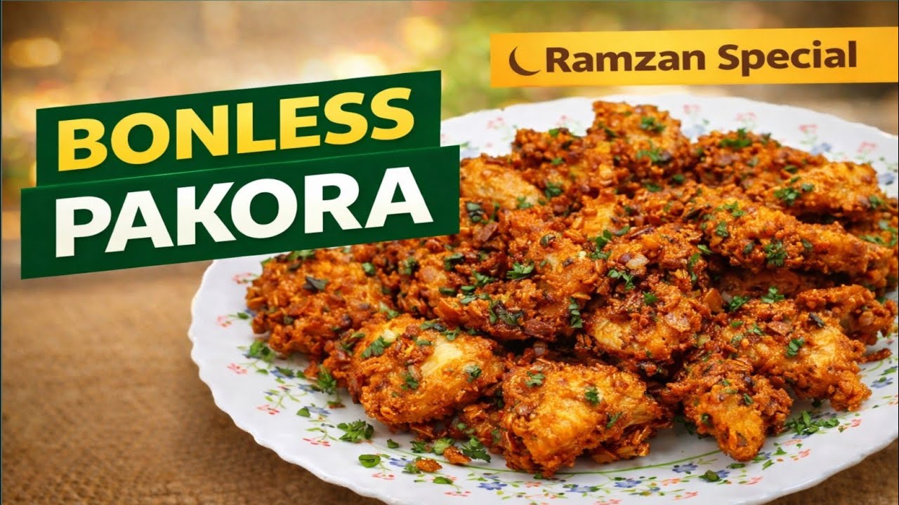 Boneless Chicken Pakora with Chopped Onion & Green Coriander | Ramzan Special 2026.