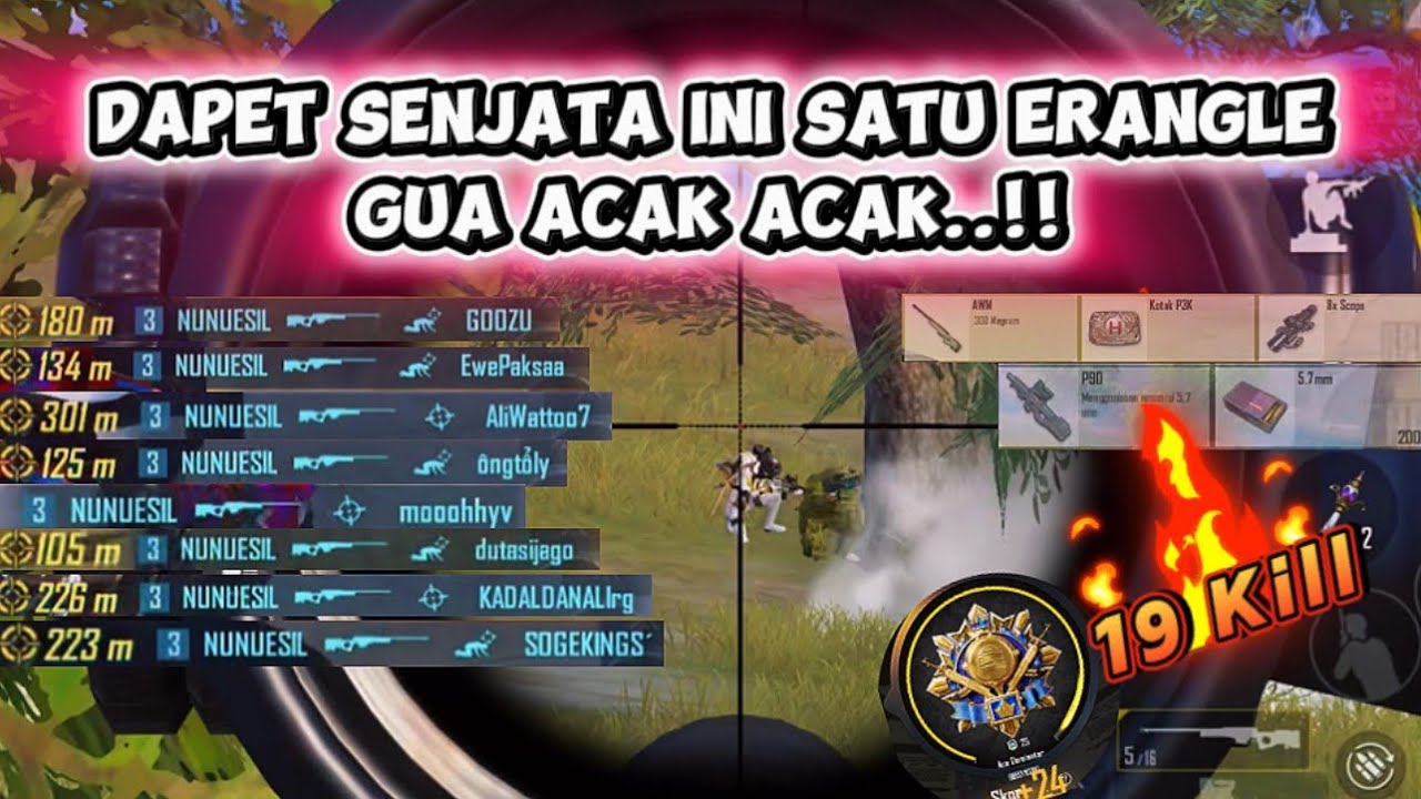 PUNYA SNIPER AWM + P90 BISA JADI PENGUASA ERANGLE..??!! 🔥🔥🔥 PUBG MOBILE