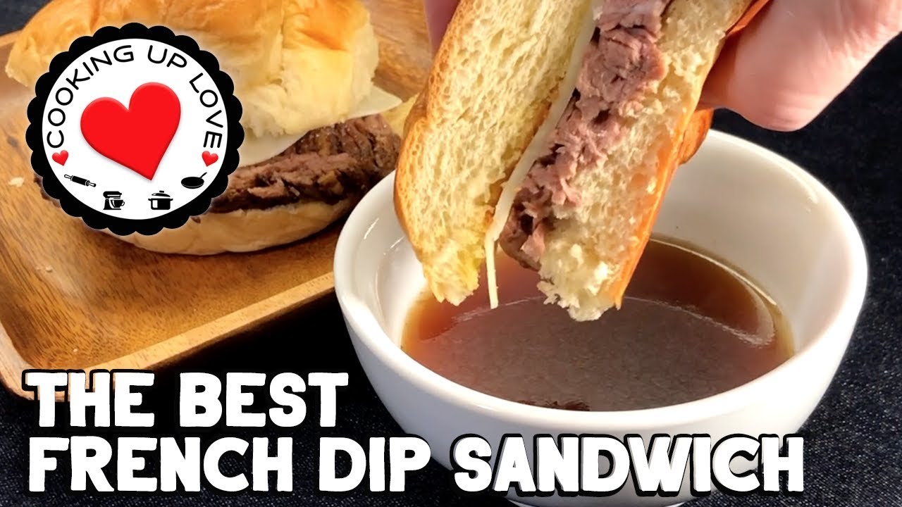 French Dip Slow Cooker Recipe 😋with Au Jus | Potluck Recipes | Cooking Up Love