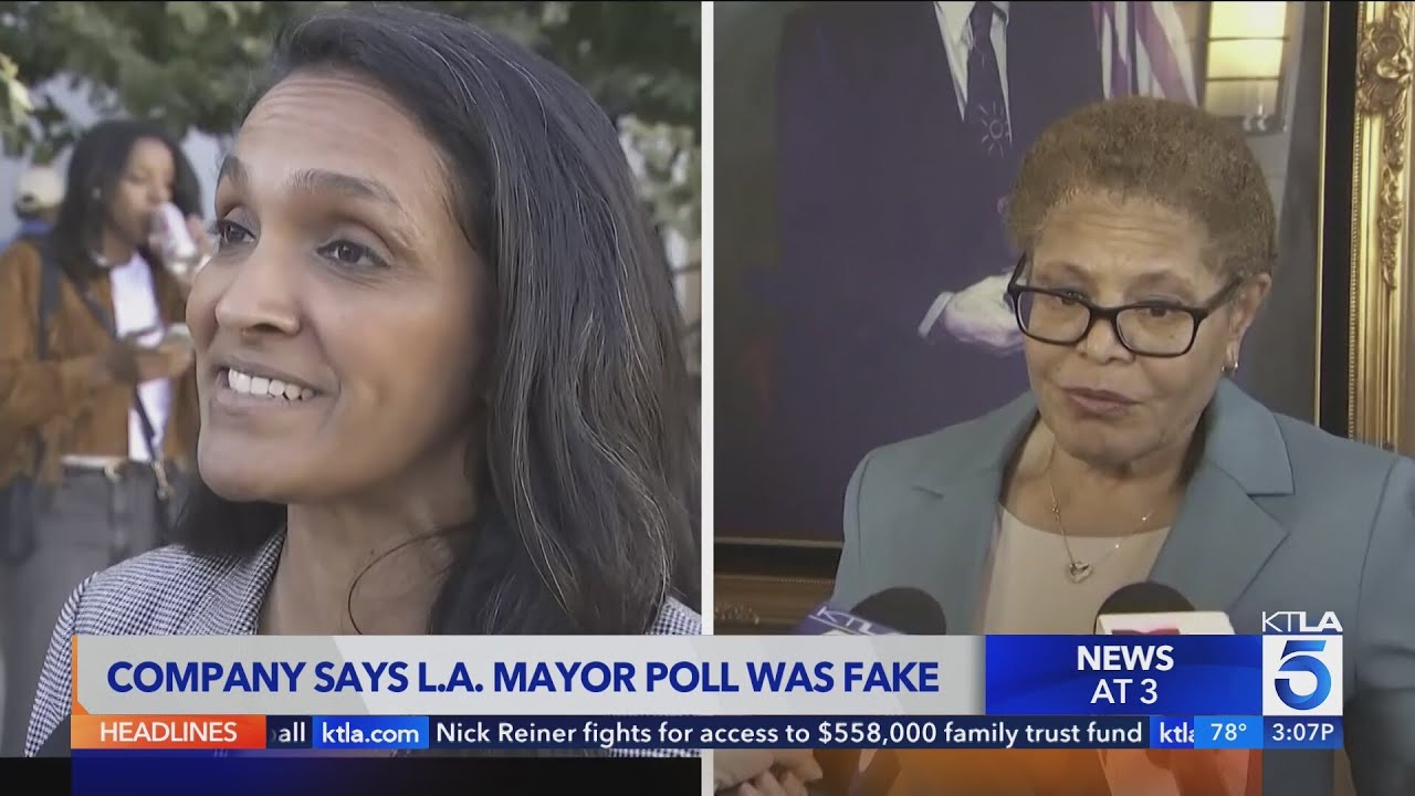 Company says L.A. mayor poll was fake
