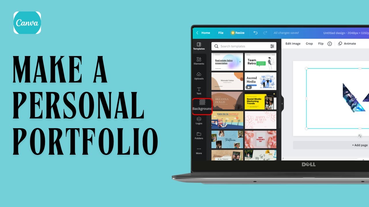 How To Make A Personal Portfolio Using Canva