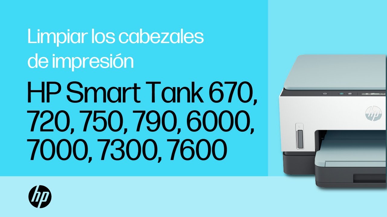 Limpieza de los cabezales de impresión | HP Smart Tank 670, 720, 750, 790, 6000, 7000, 7300, 7600