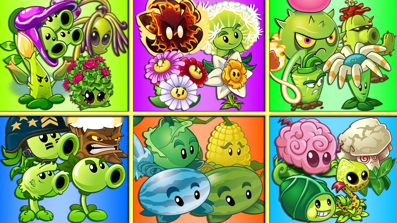Random 6 Team Plants Battle - Who Will Win? - PvZ 2 Teams Plant