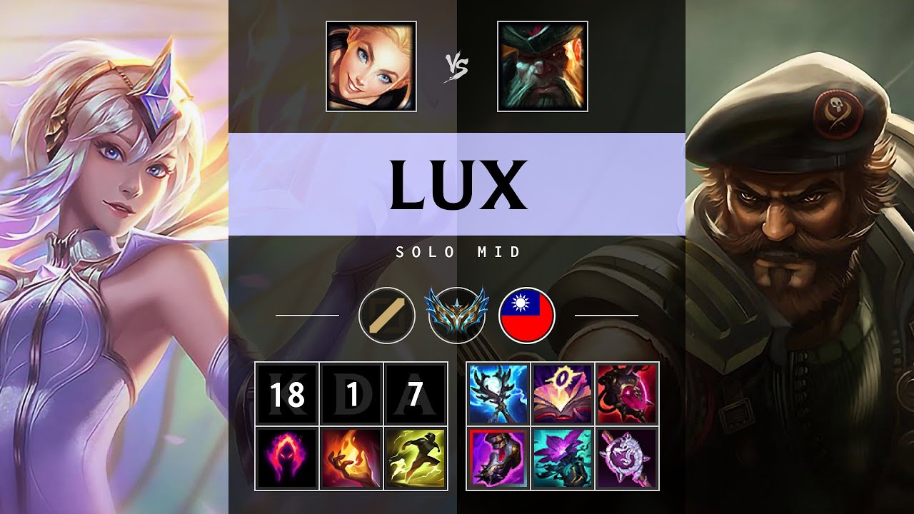 Lux Mid vs Gangplank - TW Challenger Patch 25.19