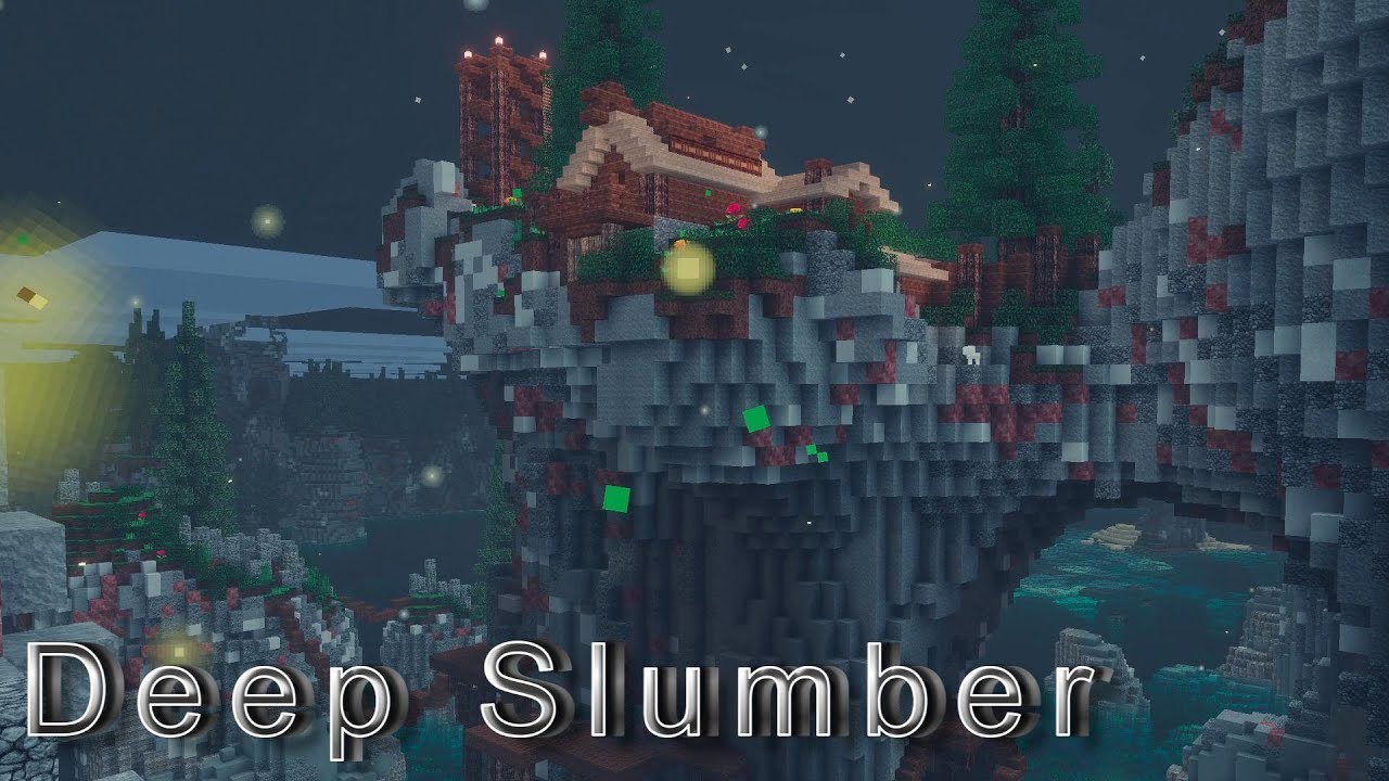 Sleep and Relax with a Peaceful Rocktop Village Home Overlooking Crystal Clear Water in Minecraft