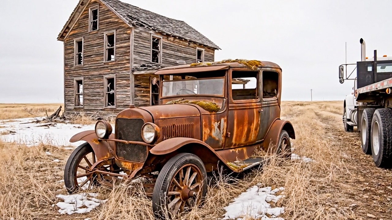 Rusted Ford Model T Found Abandoned close to a 1917 Wooden Farmhouse | Rust & Restoration