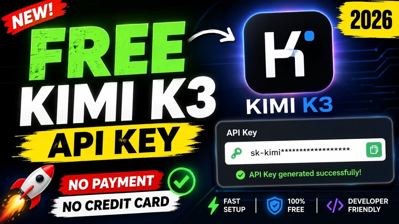 How to Get Free Kimi K3 API Keys | Free Credits + Full Setup Guide
