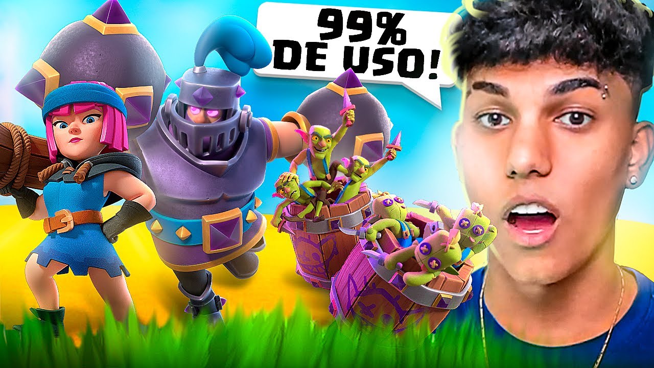 USEI AS 8 MELHORES CARTAS DO CLASH ROYALE NO MESMO DECK! 🤫