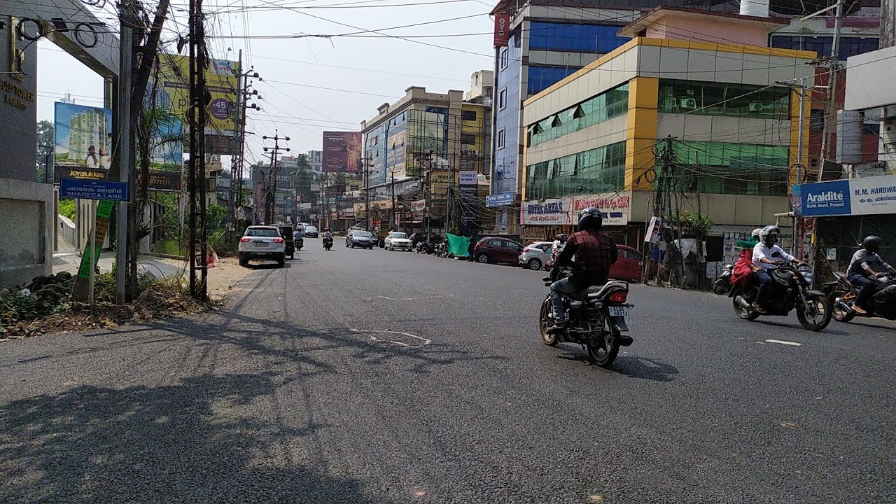 Walking tour in india Kochi city civil line road 2021