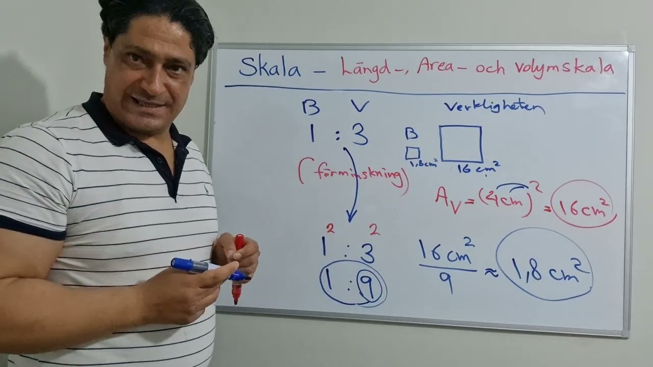 Matematik åk 9 - Skala ( längd-, area- och volymskala)