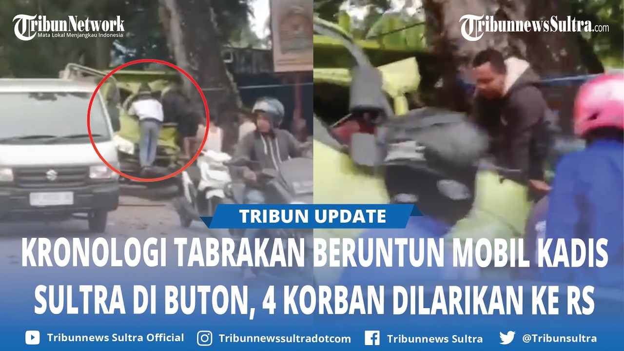 Detik detik Warga Selamatkan Sopir Truk Terjepit Kabin Usai Hantam Pohon di Puuwatu Kendari