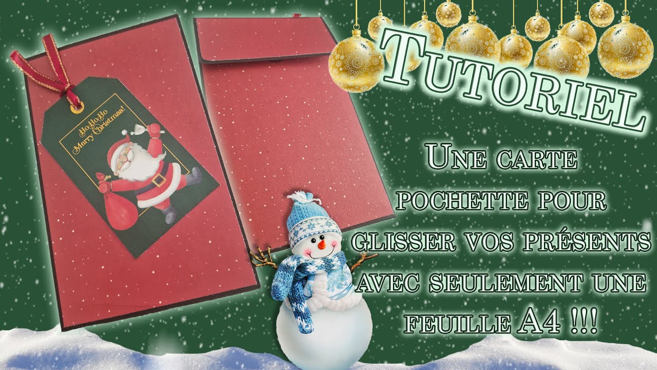TUTO SCRAP : Carte pochette cadeau pour étrennes #scrapbooking #creative #action #tutorial #diy