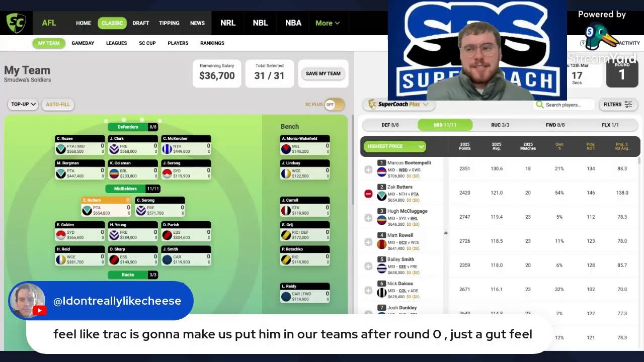 AFL SuperCoach 2026 Talk Live Stream