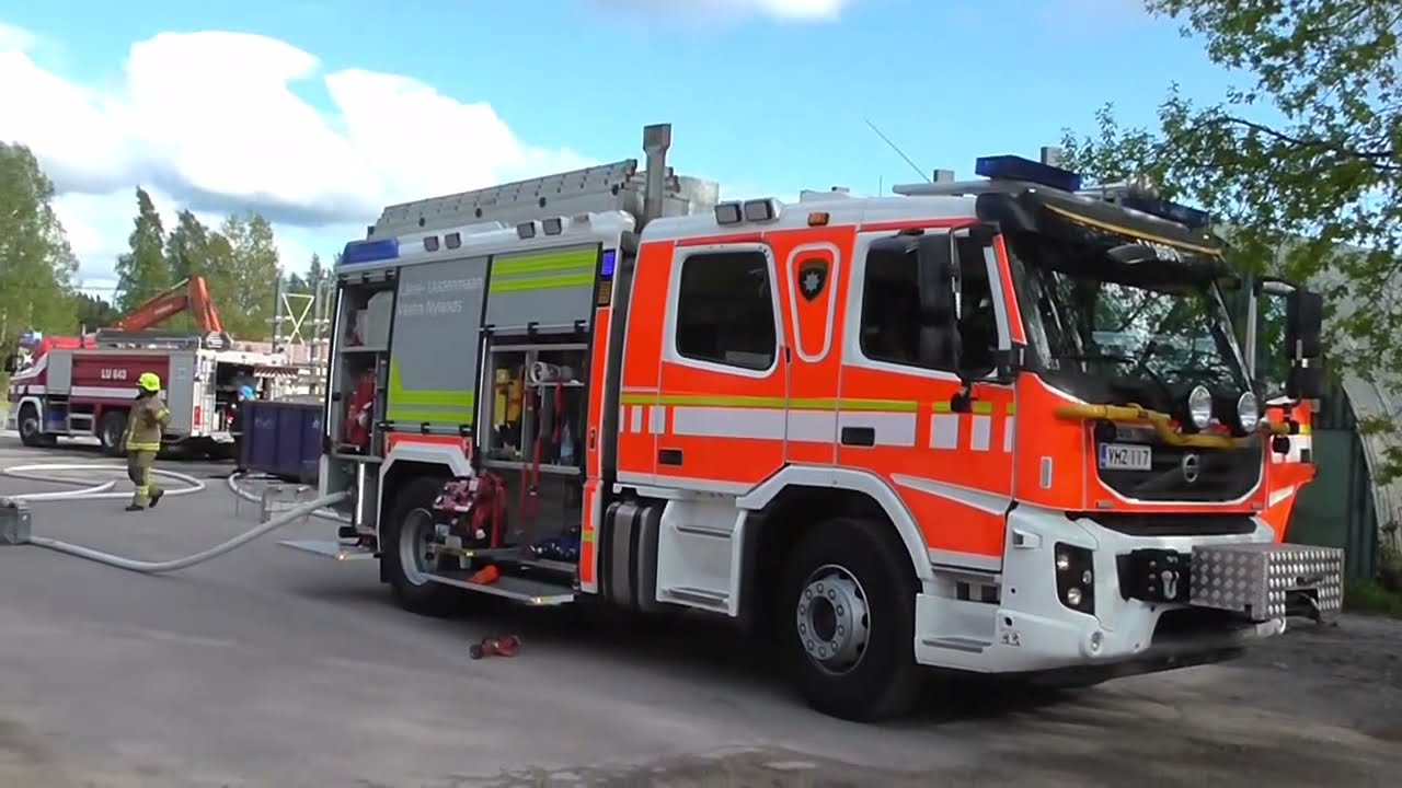 Building fire (rakennuspalo) in Lohja 2016