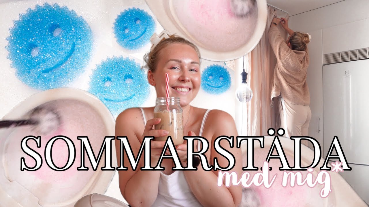 SOMMARSTÄDAR 2023 | rengör, organiserar & byter gardiner i min lägenhet ☀️ städa med mig*