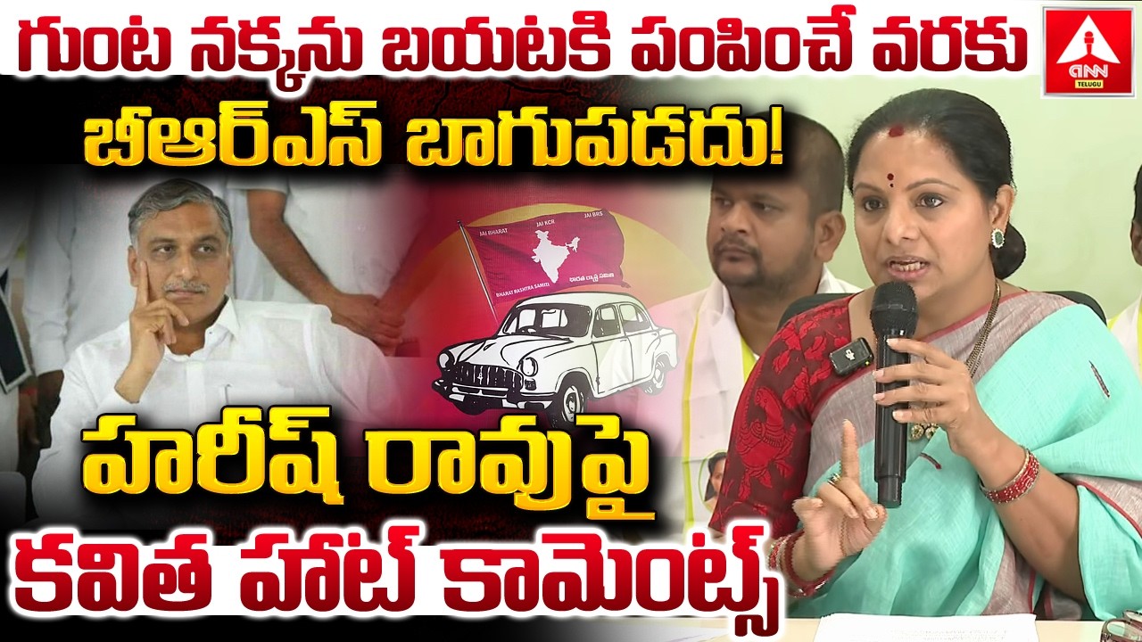 గుంట నక్కను బయటకి పంపించే వరకు బీఆర్ఎస్ బాగుపడదు..! | Kavitha Aggressive Words on Harish Rao