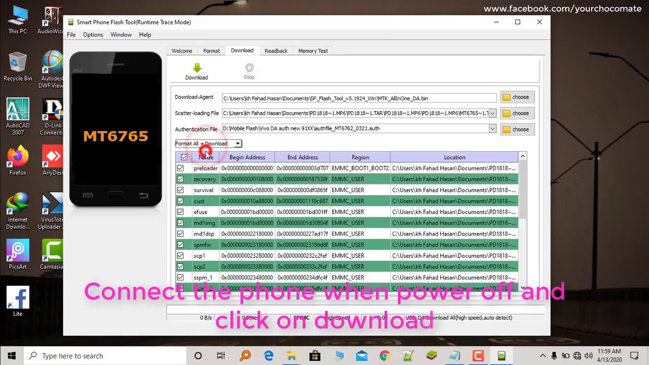 Flash  VIVO Y91C , All Vivo phones | FIXED SEND_DA_FAIL &  UNSUPPORTED_CTRL_CODE