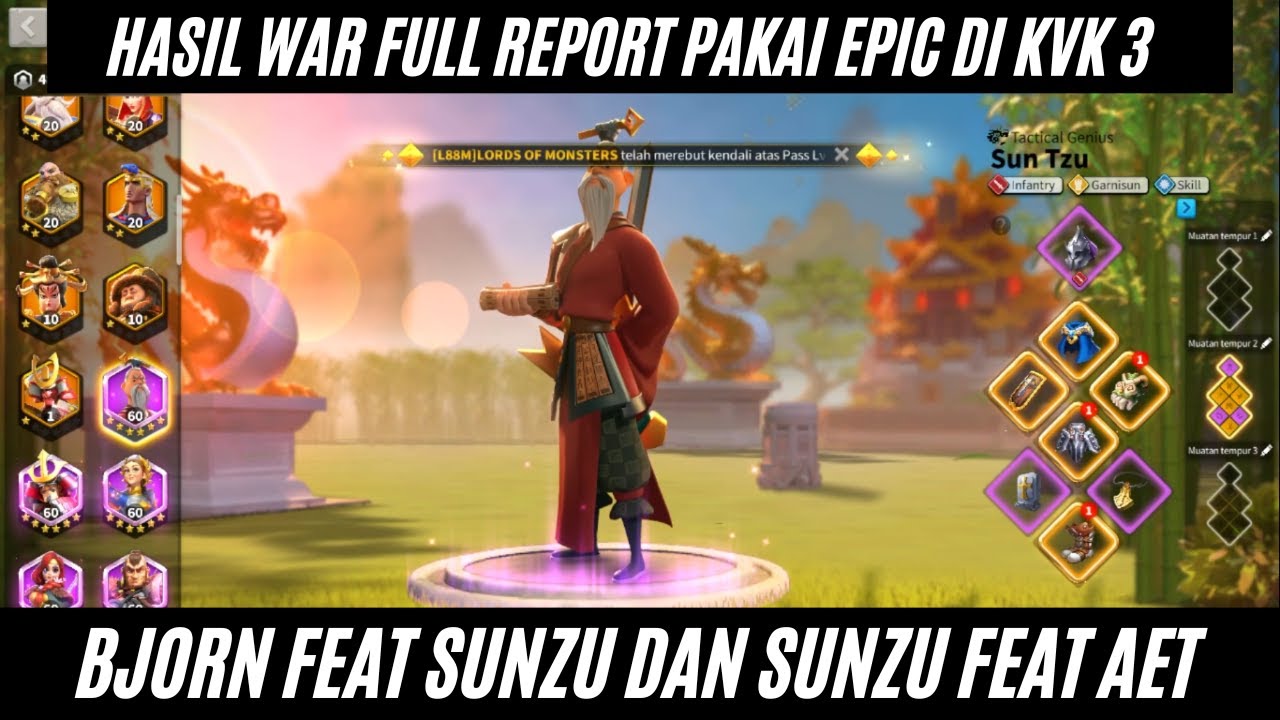 nih full report bjorn sunzu dan komandan epic lain nya di pake di kvk 3